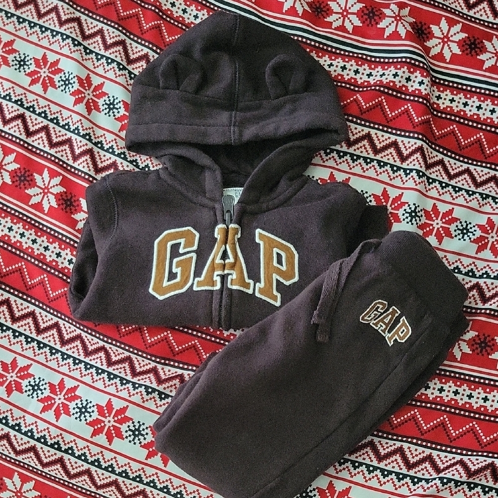 GAP Kids Chocolate Hoodie and Sweatpants Set